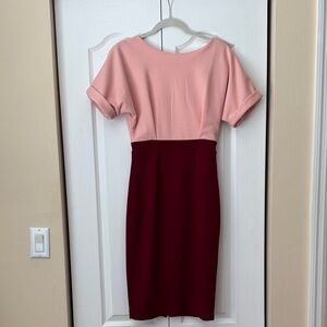 Elegant Pink and Burgundy Dress Alexia Admor